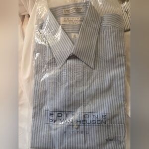 Van Heusen Mens Button Up Shirt 15 Inches Short Sleeve